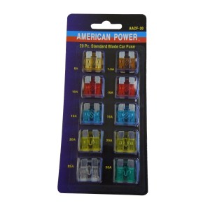 20 PC. AUTO FUSE ASSORTMENT-BLADE STYLE