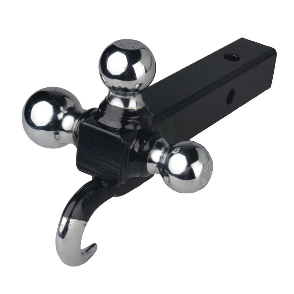 HITCH MOUNT, 4-IN-1 TRI-BALL W/TOW HOOK