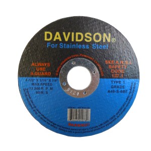 CUT-OFF WHEEL, STAINLESS, 4-1/2" X 1/16" X 7/8"
