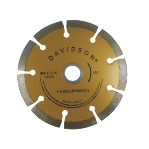 DIAMOND WHEEL, DRY-SEGMENTED, 4.5",  5/8" ARBOR