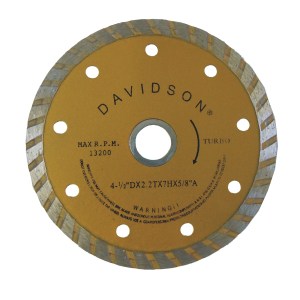 DIAMOND WHEEL, TURBO, 4.5", 5/8" ARBOR