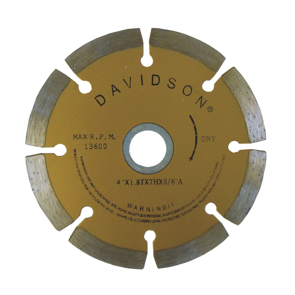 DIAMOND WHEEL, DRY-SEGMENTED, 4", 5/8" ARBOR