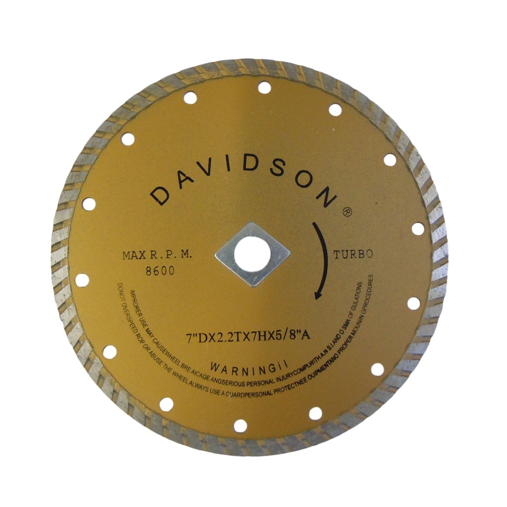 DIAMOND WHEEL, TURBO, 7", 5/8" ARBOR