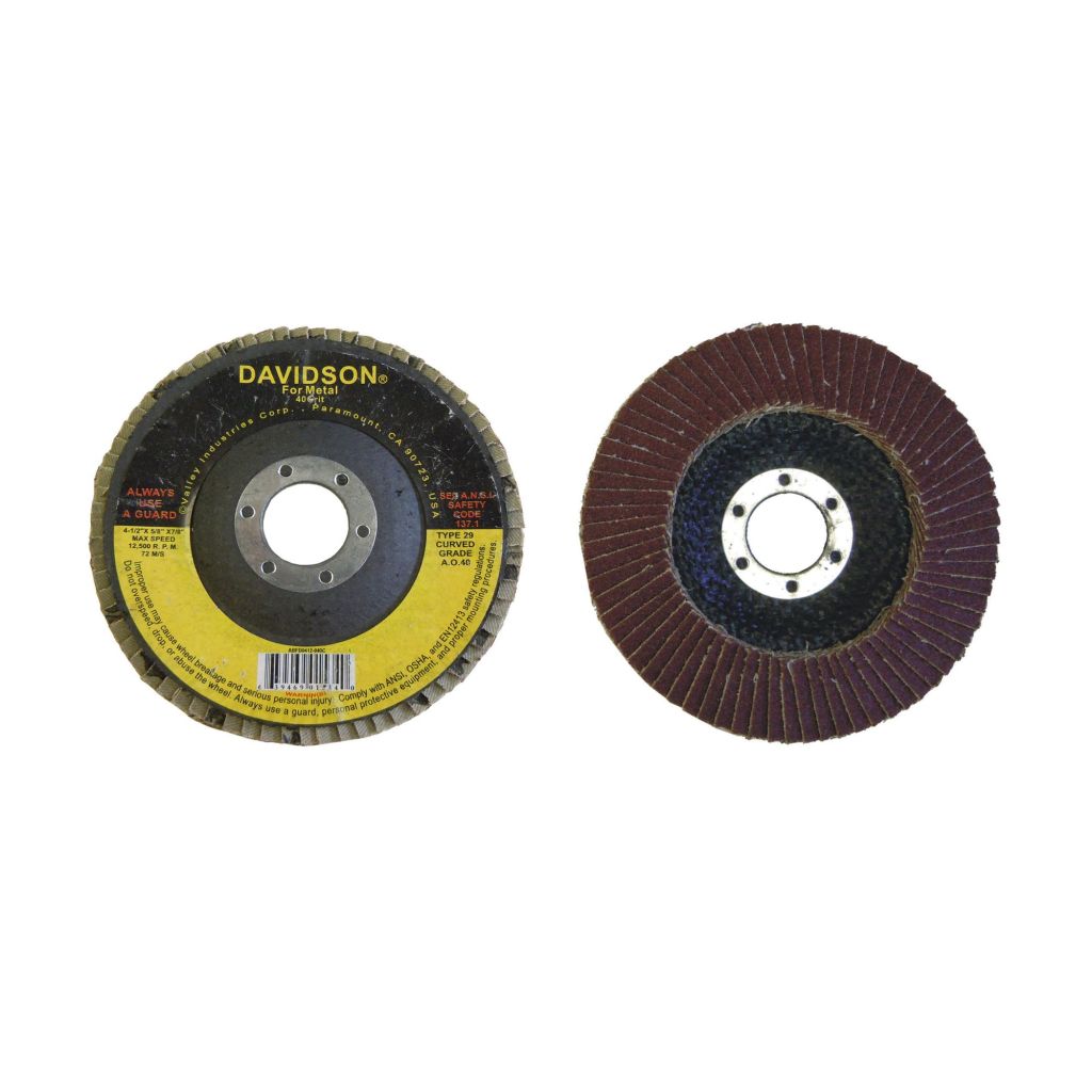 FLAP DISC TYPE-29 CURVED, 4.5", 40 GRIT, 7/8" ARBOR