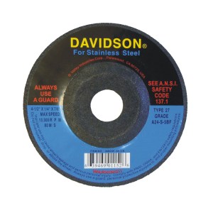 GRINDING WHEEL, STAINLESS, 4.5" X 1/4" X 7/8"