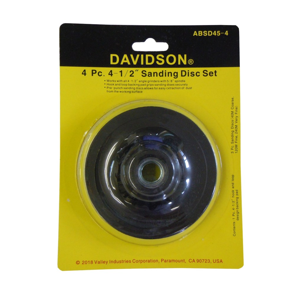 4 PC. 4.5"/115 MM. BACKNG PAD WITH SANDPAPER (5/8"-11)