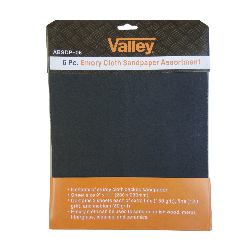 6 PC. EMORY CLOTH SANDING ASSORTMENT