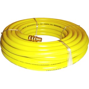AIR HOSE, RUBBER, 3/8" X 25', 300 PSI W.P., YELLOW