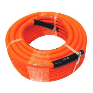 AIR HOSE, THERMOPLASTIC RUBBER, 3/8" X 100', 300 PSI W.P., HI-VIZ ORANGE