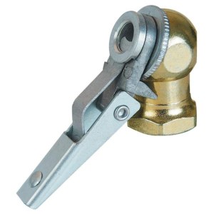 BALL AIR HOSE CHUCK WITH CLIP (BRASS)