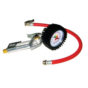 TIRE INFLATOR WITH DIAL GAUGE BAR/PSI