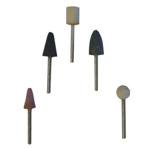 5 PC. MOUNTED STONE SET, 1/8" SHANK