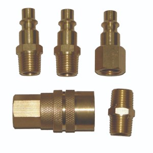 5 PC. QUICK COUPLER SET, SOLID BRASS