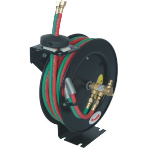 RETRACTABLE WELD HOSE REEL-1/4"X50 FT. RUBBER HOSE