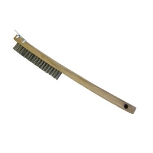 LONG HANDLE WIRE BRUSH WITH SCRAPER (3 X 19)