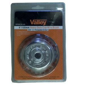 4" HD CUP WIRE WHEEL. KNOTTED WIRE, 5/8"-11 ARBOR