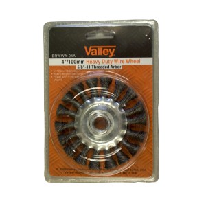 4" HD WIRE WHEEL, KNOTTED WIRE, 5/8"-11 ARBOR