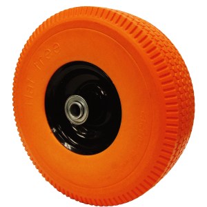 10.5" FLAT-FREE WHEEL, METAL CORE, 5/8" ARBOR