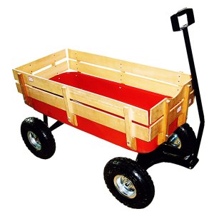 BIG FOOT WAGON, WOOD STAKE SIDES, 10.5" AIR TIRES