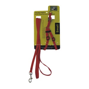3/8" NYLON DOG HARNESS WITH 50" LEASH - SMALL
