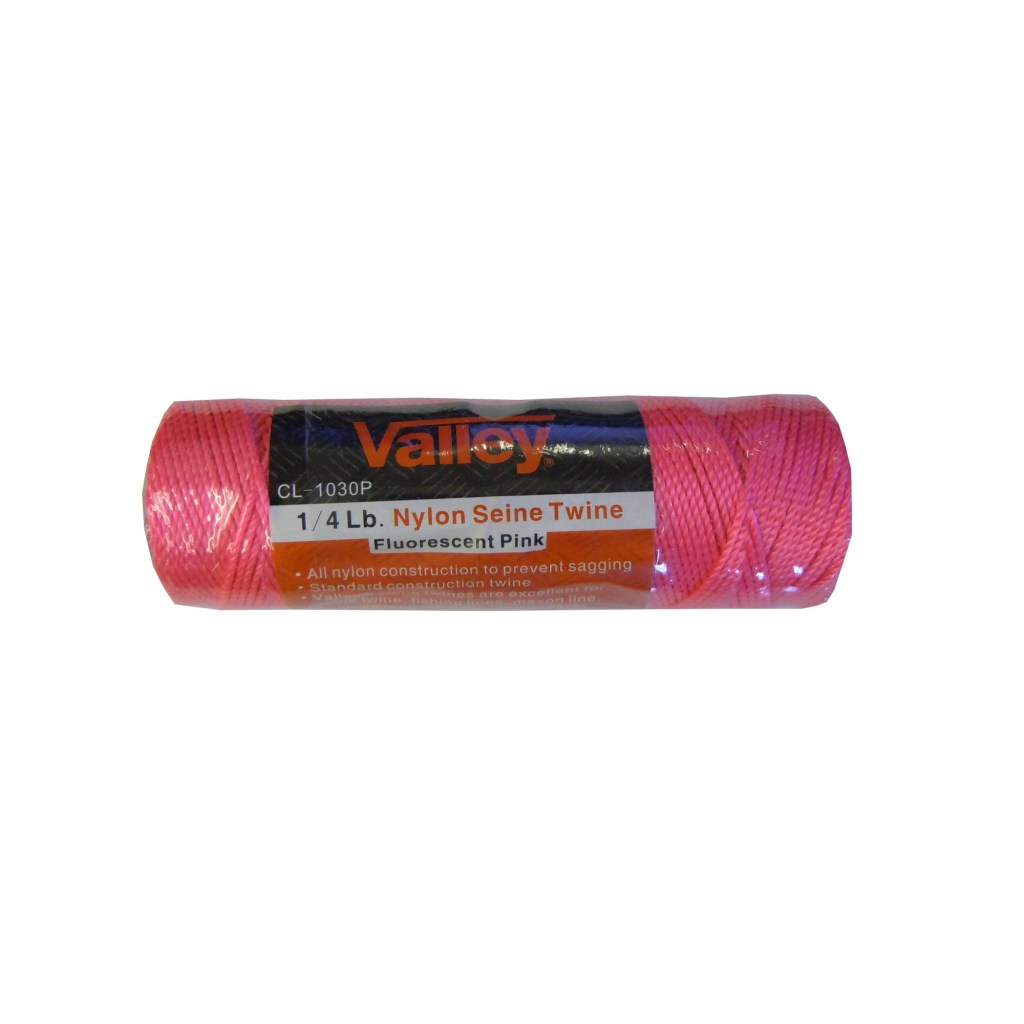 1/4LB. NYLON SEINE TWINE, FLUORESCENT PINK #18/250 FT.