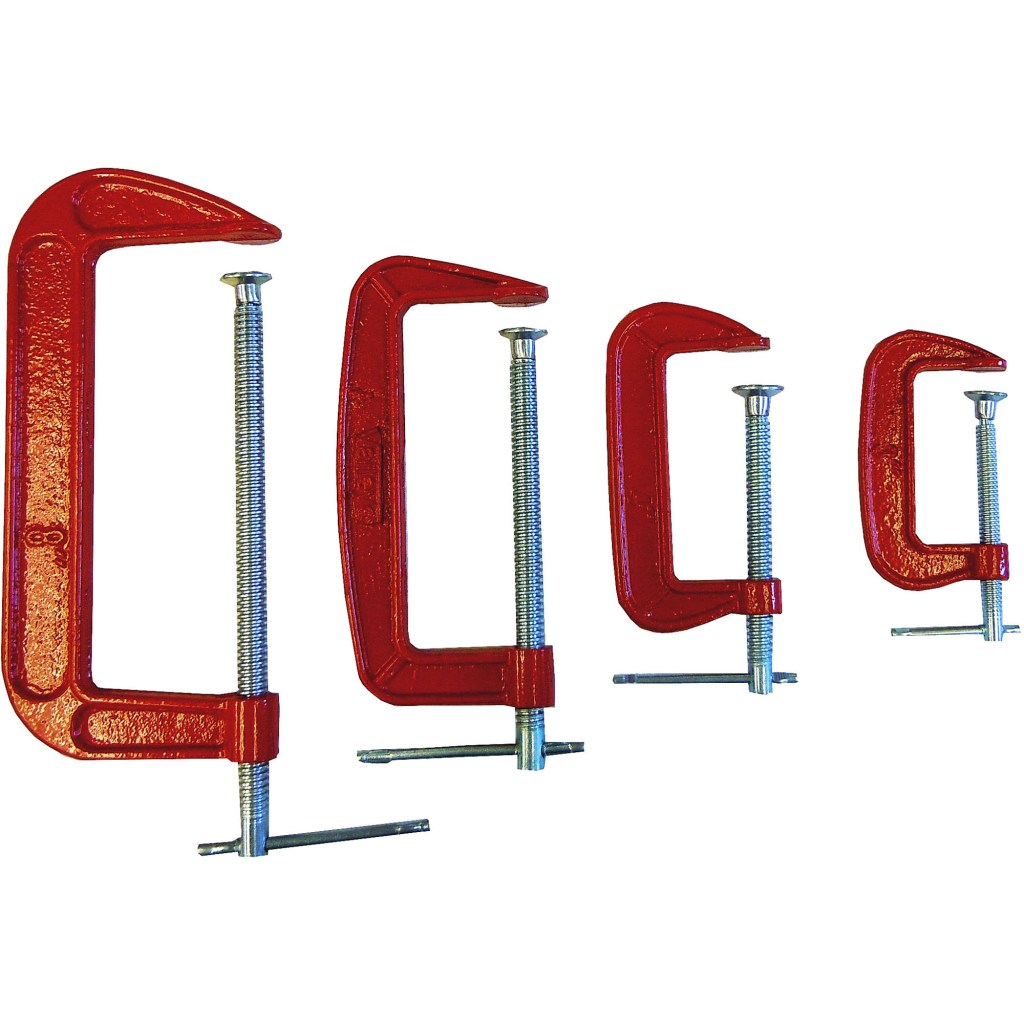 4 PC. C-CLAMP SET (3", 4", 6", 8")