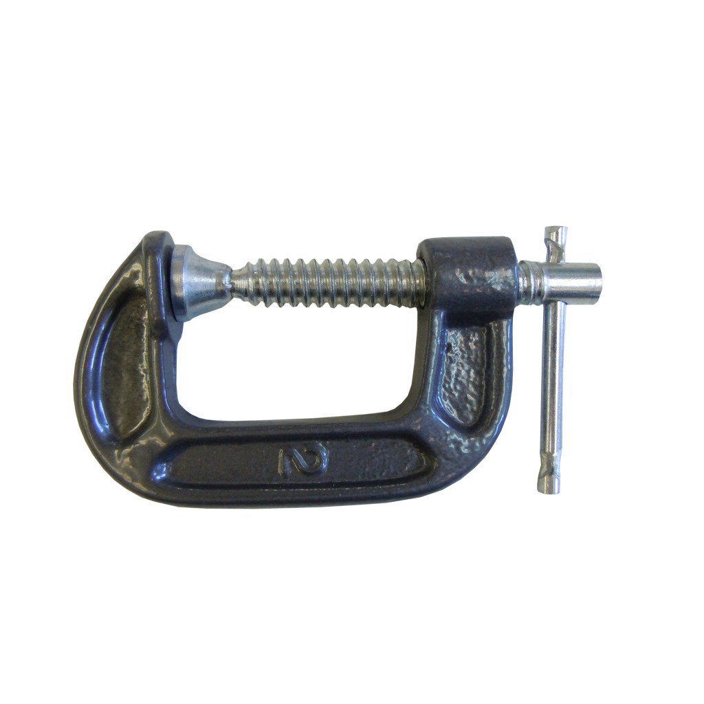 2" HEAVY DUTY C-CLAMP, CHROME SCREW, GREY BODY