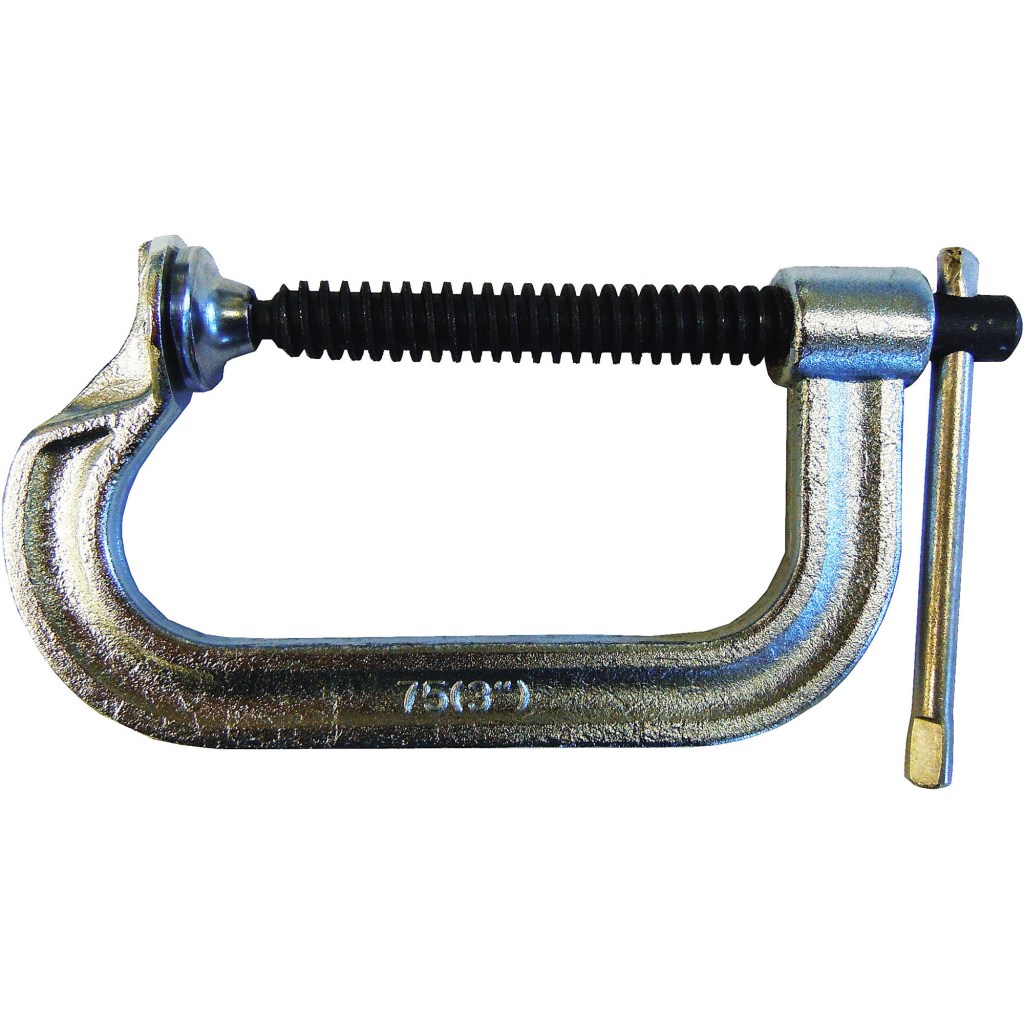 3" DROP FORGED C-CLAMP, CHROME SCREW, BLACK BODY