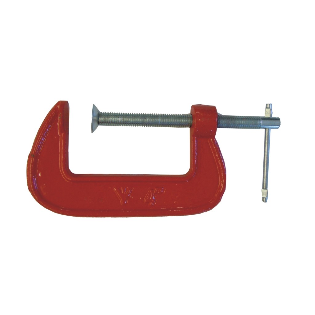 4" C-CLAMP, RED BODY