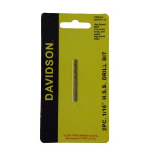 1/16" HIGH SPEED STEEL DRILL BIT, 2 PACK