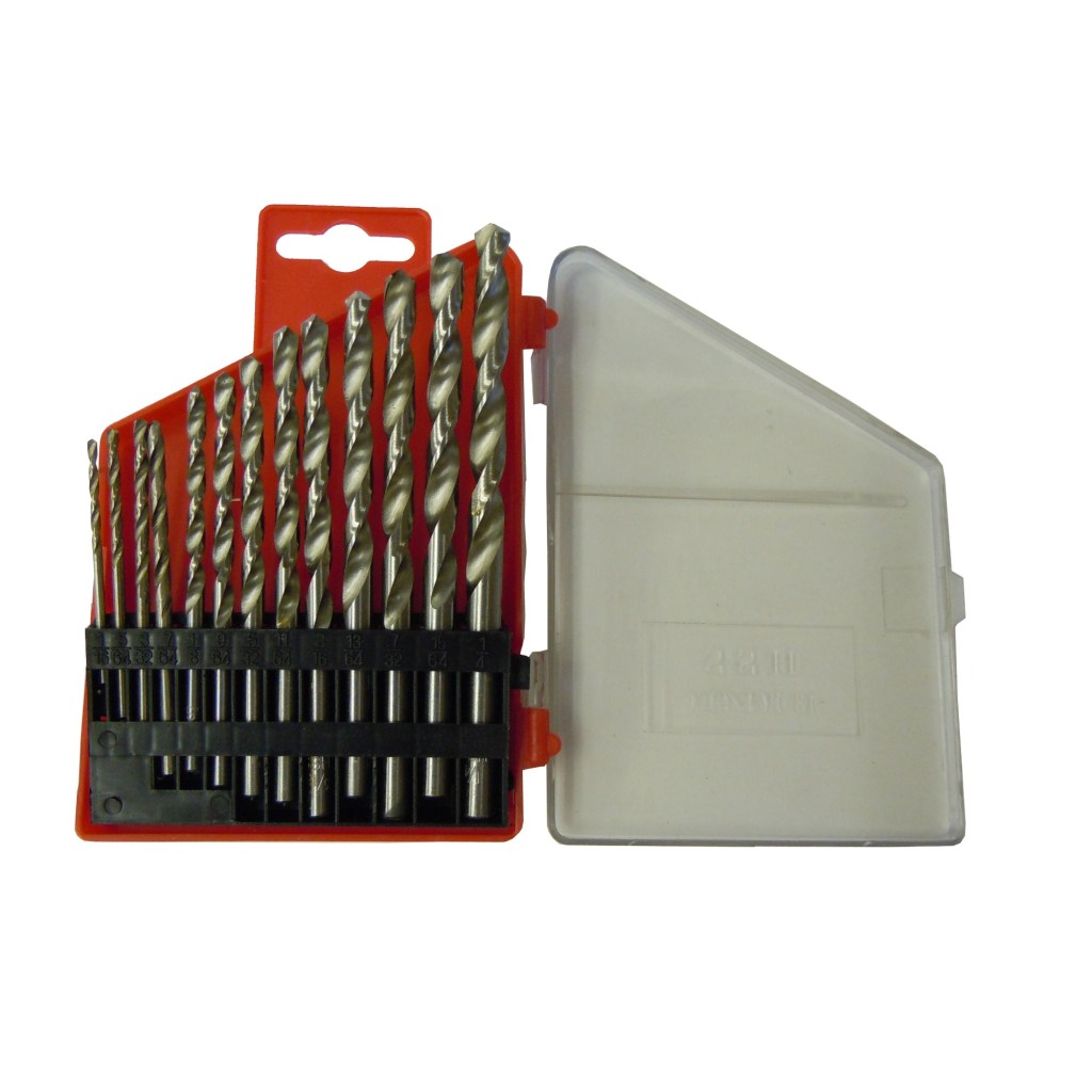 13 PC. DRILL BIT SET, HIGH SPEED STEEL, PVC INDEX