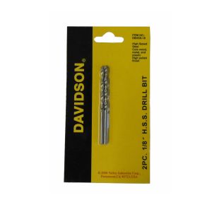 1/8" HIGH SPEED STEEL DRILL BIT, 2 PACK