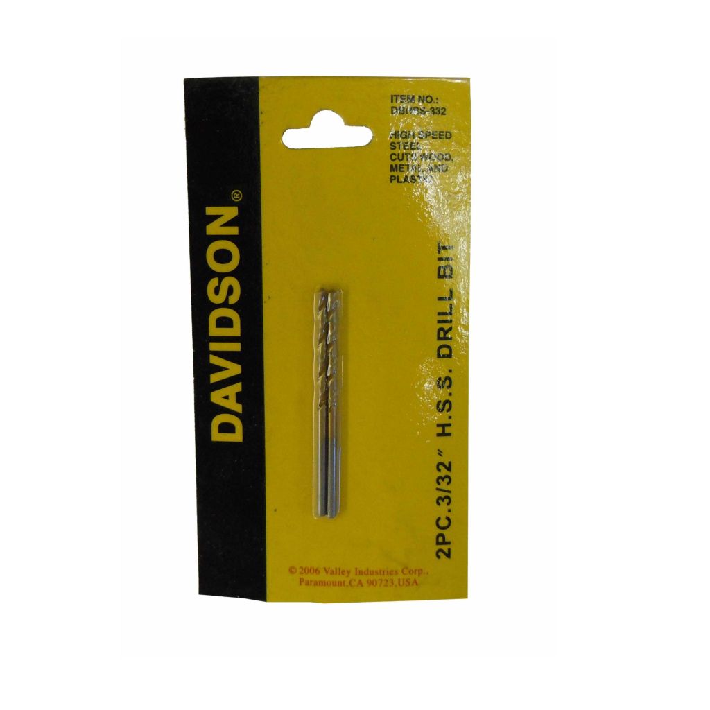 3/32" HIGH SPEED STEEL DRILL BIT, 2 PACK