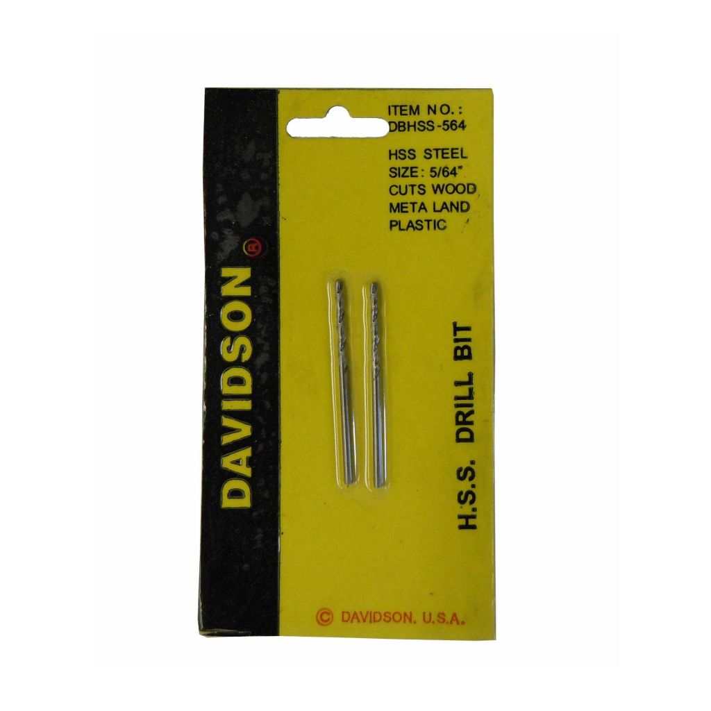 5/64" HIGH SPEED STEEL DRILL BIT, 2 PACK