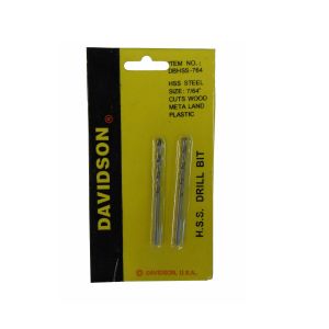 7/64" HIGH SPEED STEEL DRILL BIT, 2 PACK