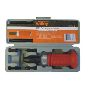 1/2" DR. IMPACT DRIVER WITH 6 BITS, BLOW MOLD CASE