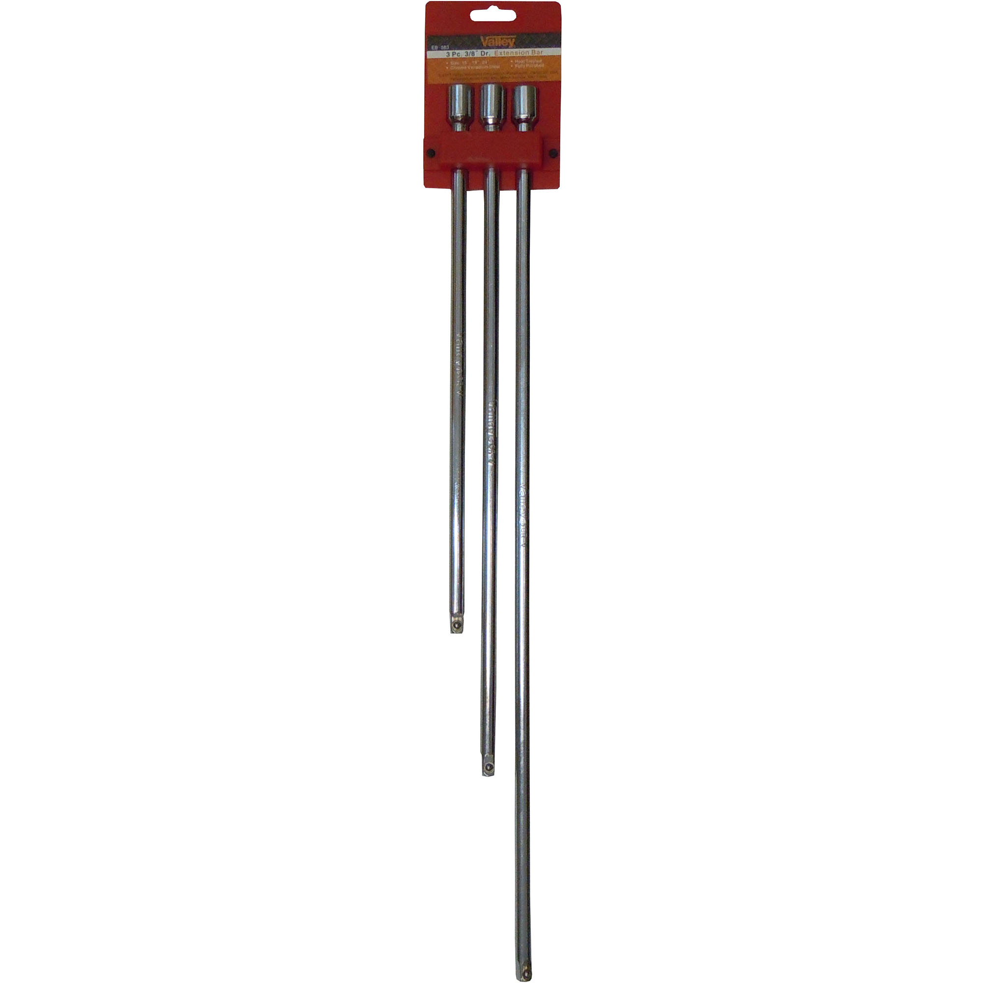3 PC. 3/8" DR. EXTENSION BAR SET (15",18",24")