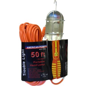 50 FT. 16/3 TROUBLE LIGHT W/METAL CAGE (UL)