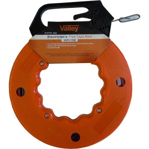 50 FEET ELECTRICIAN'S FISH TAPE REEL (COLOR SLEEVE)
