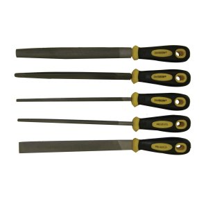 5 PC. 12" FILE ASSORTMENT, SOFT-TOUCH™ HANDLE