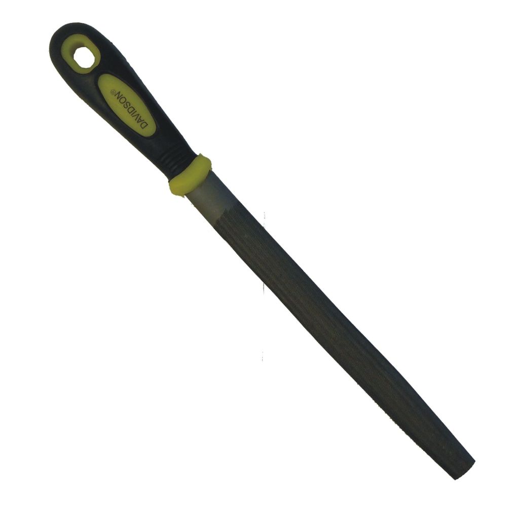 8" HALF ROUND FILE, SMOOTH/COARSE, POLY HANDLE, T-12 MOLY STEEL