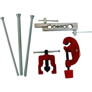 6 PC. FLARING TOOL KIT WITH TUBE BENDERS AND TUBING CUTTER