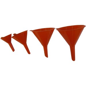 4 PC. PVC FUNNEL SET, SAFETY ORANGE