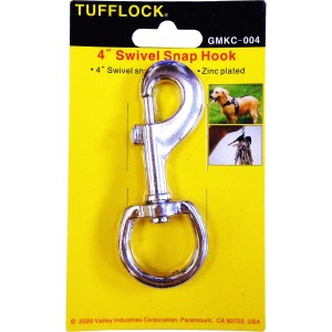 4" SPRING SNAP HOOK, STEEL