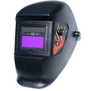 AUTO DARKENING WELDING HELMET WITH LED LIGHT, LI-ION BATTERY
