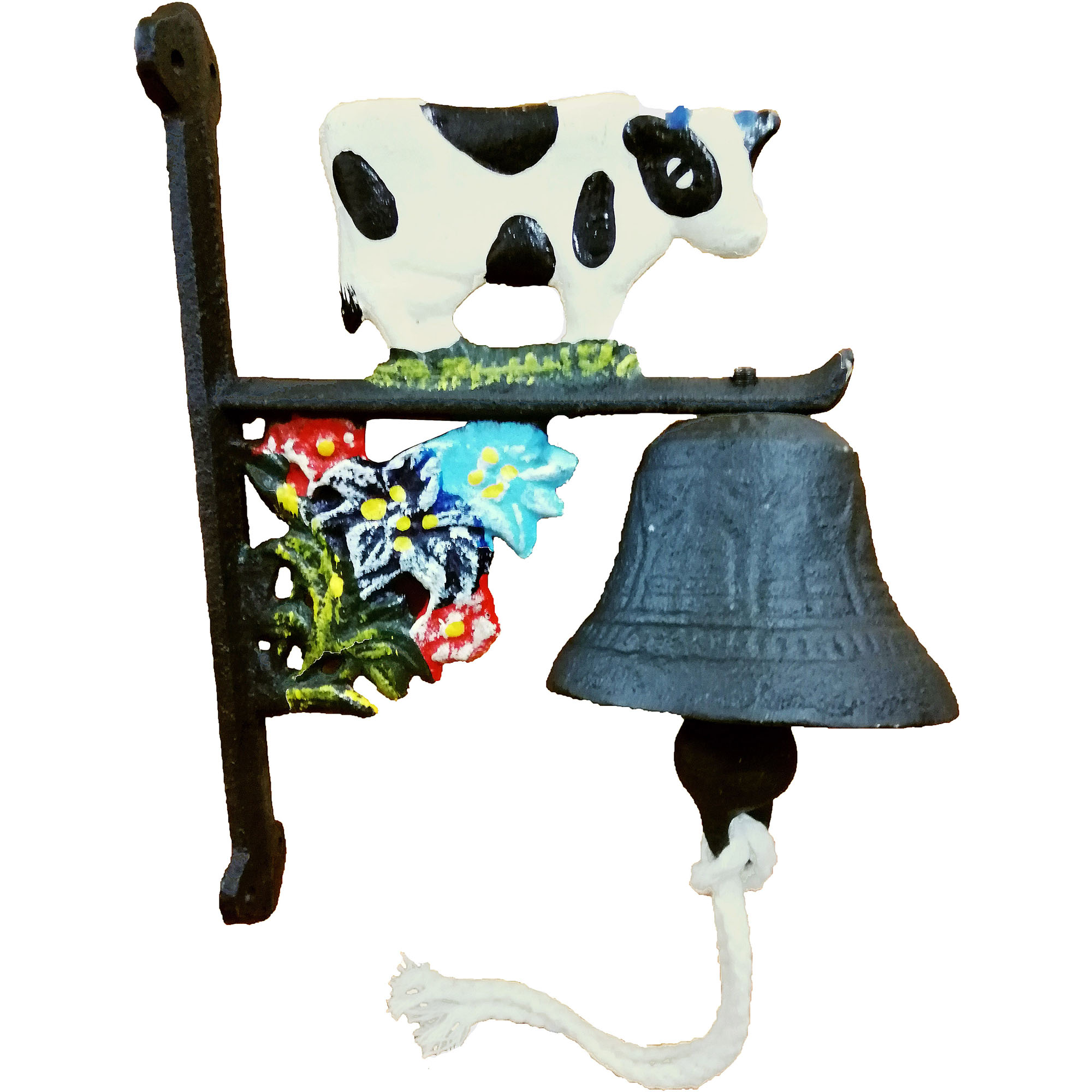 3" CAST DOOR BELL - HOLSTEIN COW MOTIF