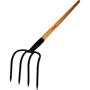 4 TINE CULTIVATOR, 1-1/8" X 54" HARDWOOD HANDLE, FORGED