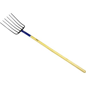 6 TINE FORGED PITCH FORK, 48" ASH WOOD HANDLE - PRO SERIES™