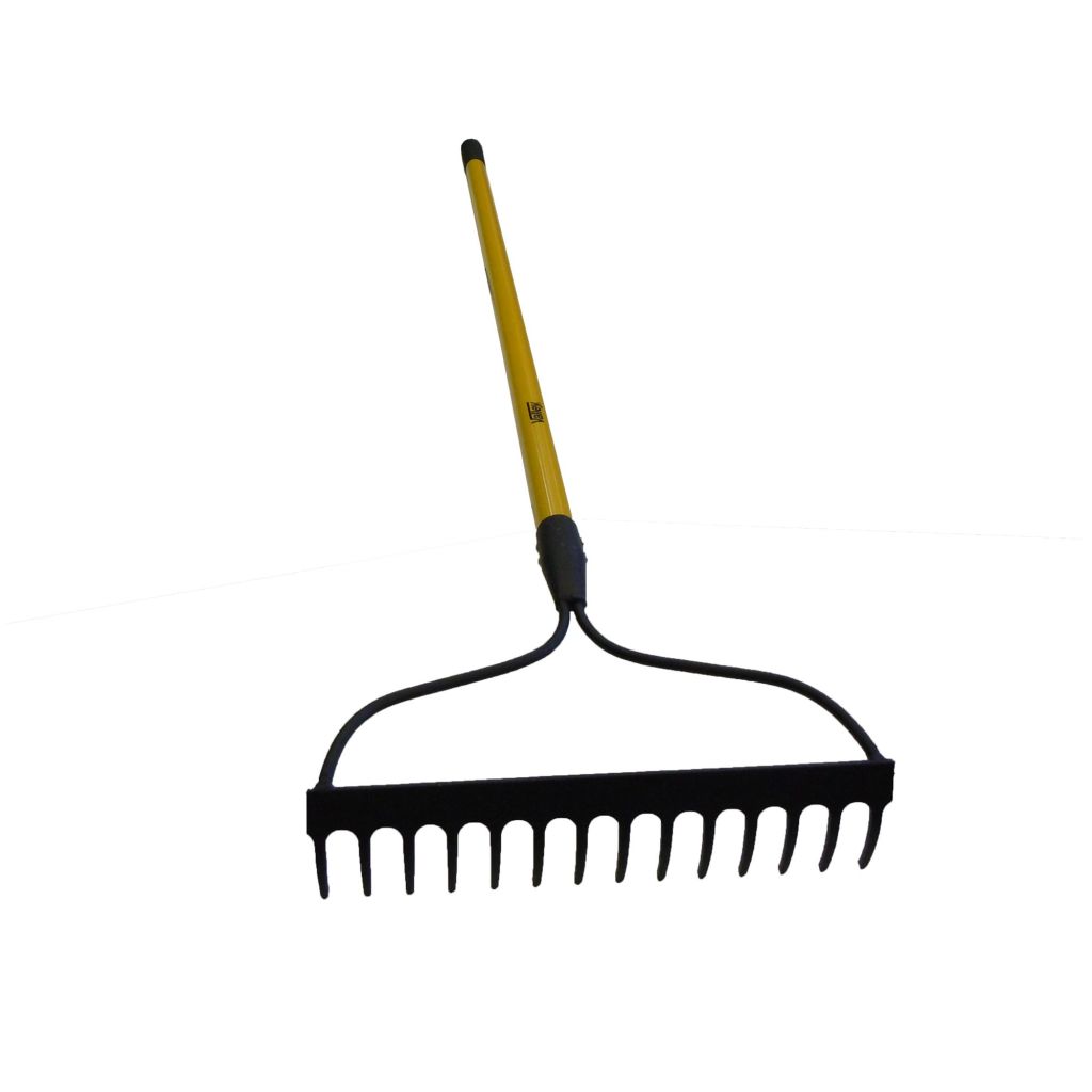 14 TINE BOW RAKE, 54" FIBERGLASS HANDLE