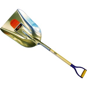 #14 ALUMINUM SCOOP, 30" ASH HANDLE STEEL D-GRIP (USA)